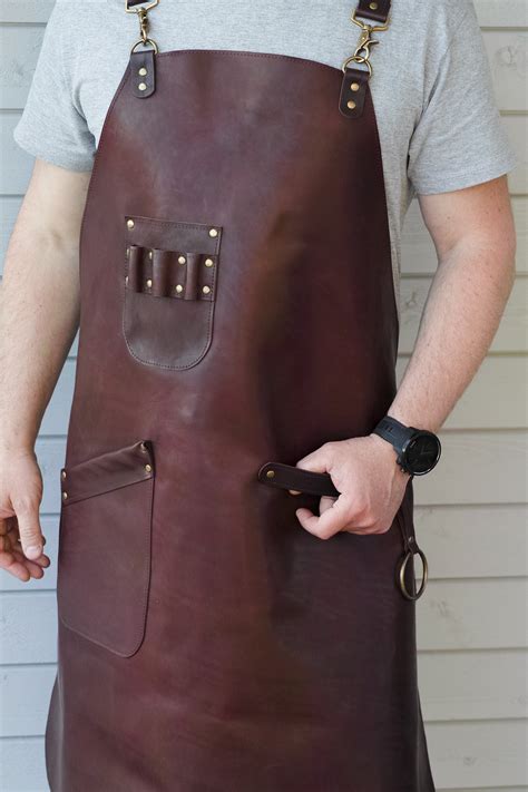 custom made leather aprons